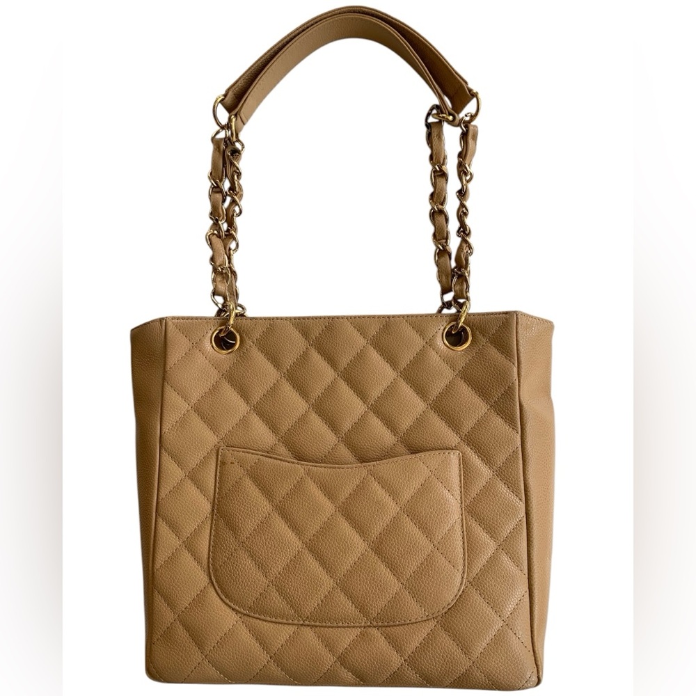 Chanel Vintage Beige Cavier Shoulder Bag - Picture 3 of 8